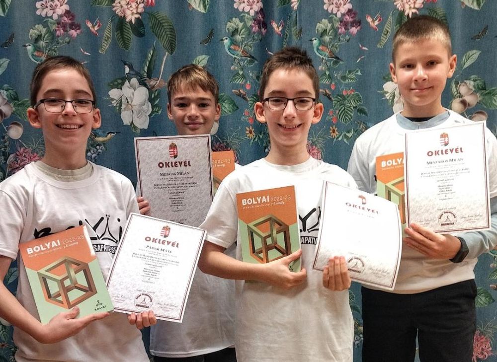 4. helyezett (díjazott csapat): Mészáros Milán, Mihalik Milán, Pádár Máté, Pádár Patrik (5.a)