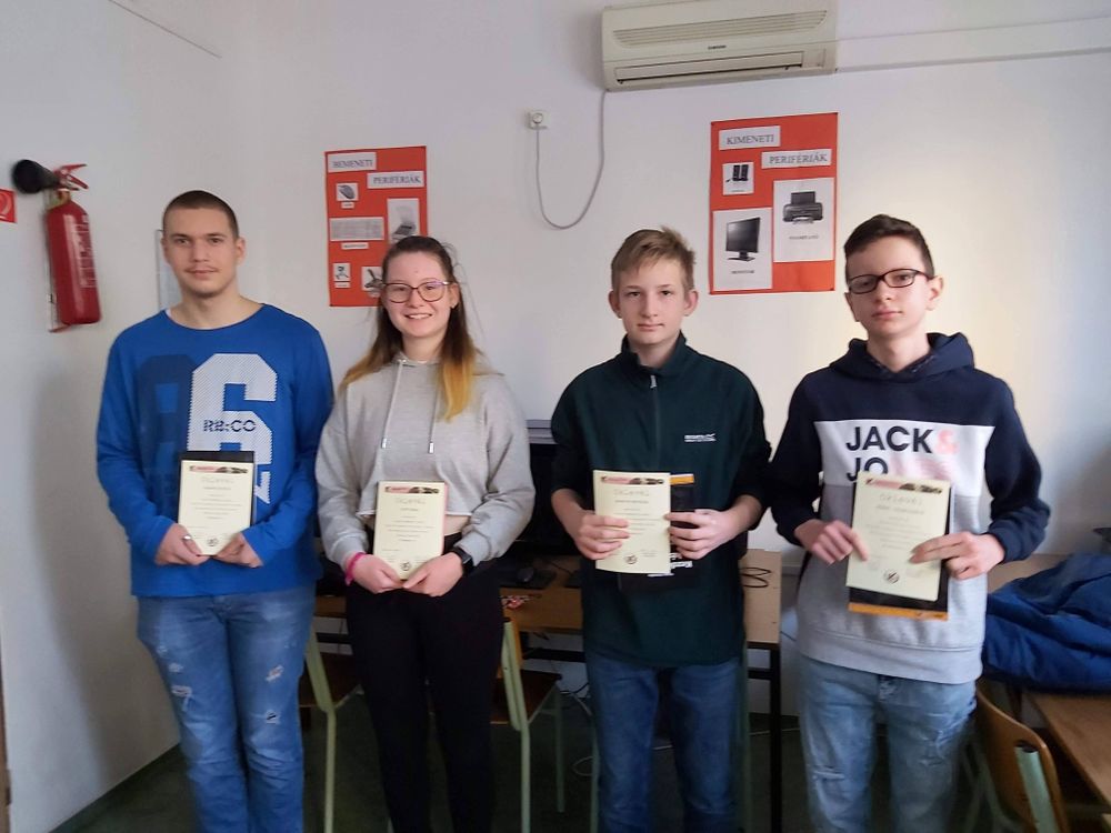 Informatika verseny helyezettjei